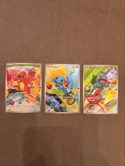 Pokemon First Partner Illustration Collection MEP Bulbasaur Charmander Squirtle - Image 1