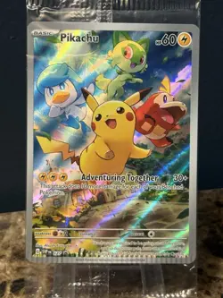 Pikachu Promo 027 2023 Pokemon WICKED HEAVY CRIMP ERROR - NEVER SEALED - Image 4