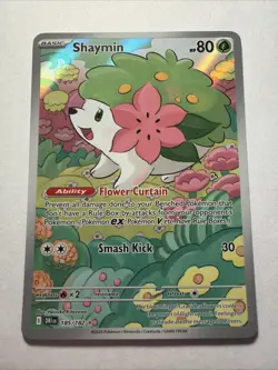2025 Pokemon SV Destined Rivals Shaymin Illustration Rare #185/182 Holo - Image 1