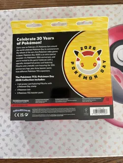 Pokemon TCG 2026 Pokemon Day 30th Anniversary Sealed Box Pikachu Promo 3 Packs - Image 2
