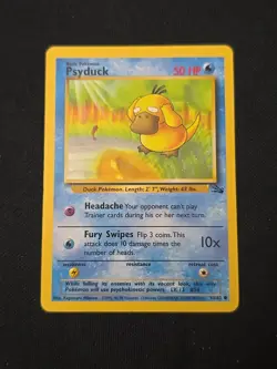 Psyduck 53/62 Fossil Regular WOTC Vintage Pokemon TCG Moderately Played - Image 1