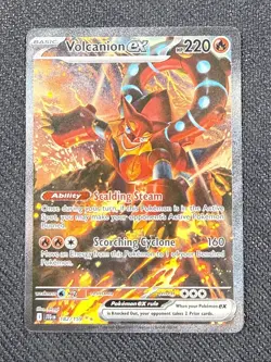 Pokemon TCG Volcanion Ex Scarlet & Violet Journey Together Holo Full Art 182/159 - Image 1