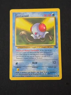 Tentacool 56/62 Fossil Regular WOTC Vintage Pokemon TCG Lightly Played - Image 1