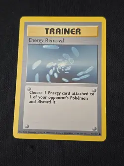Energy Removal 092/102 Base Set Regular WOTC Vintage Pokemon TCG Light Played - Image 1
