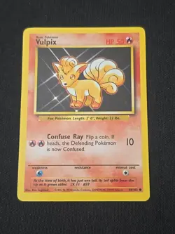 Vulpix 068/102 Base Set Regular WOTC Vintage Pokemon TCG Light Played - Image 1