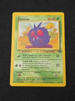 Venonat 63/64 Jungle Regular WOTC Vintage Pokemon TCG Lightly Played - Image 1