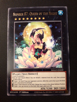 Yu-Gi-Oh! Number 87: Queen of the Night, MAGO-EN059, Rare, 1. Ed., Englisch, NM - Image 1
