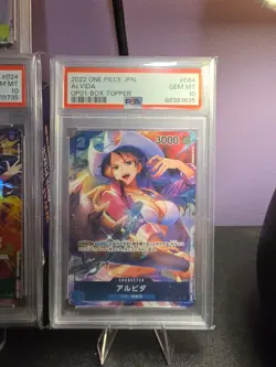 PSA 10 JAPANESE ONE PIECE 2022 ALVIDA OP01-064 BOX TOPPER - Image 1
