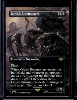 MTG Magic Lord of the Rings #433 Orcish Bowmasters Rare Borderless Scene (D) - Image 1