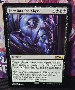 magic the gathering - Peer into the Abyss - Sorcery - Rare - Black - Swamp - Image 1