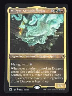 1x MTG Miirym, Sentinel Wyrm (Foil Etched) - Battle for Baldur's Gate (CLB) #542 - Image 1