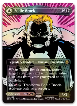 Eddie Brock (0233) (Borderless) #233 (Foil) (NM) Spider-Man SPM Magic MTG - Image 1