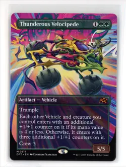 MtG DFT Thunderous Velocipede #317 Borderless Non - Foil - Image 1