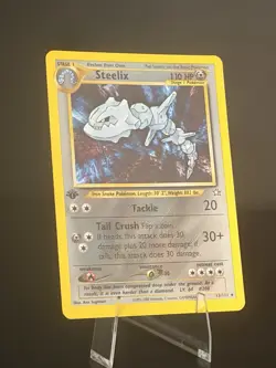 Pokemon TCG Steelix Neo Genesis First Edition Near Mint Holo Rare 15/111 - Image 1