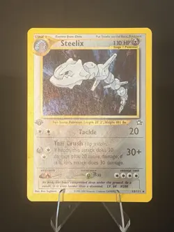Pokemon TCG Steelix Neo Genesis First Edition Near Mint Holo Rare 15/111 - Image 2