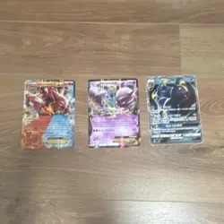 Pokemon EX Holo Card Lot Volcanion, Mewtwo, Umbreon Nintendo English 3 Cards - Image 1