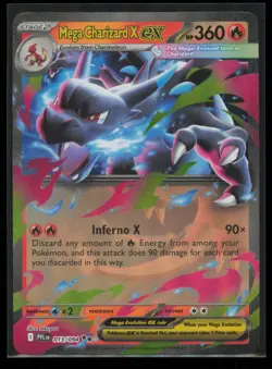 Mega Charizard X ex 013/094 Pokemon Phantasmal Flames Double Rare Near Mint - Image 1