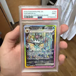 Pokemon; Prismatic Evolutions Vaporeon EX SIR 149/131 2025 Mint PSA 9 - Image 1
