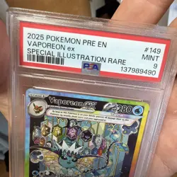 Pokemon; Prismatic Evolutions Vaporeon EX SIR 149/131 2025 Mint PSA 9 - Image 5