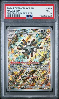 2024 POKEMON SVP EN-SV BLACK STAR PROMO #159 MAGNETON PSA 9 - Image 1