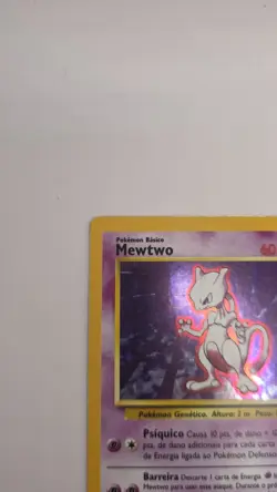 Pokemon TCG Mewtwo Base Set Holo Rare Card 10/102 Vintage LP - Image 2