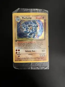 Pokemon Machamp Holo 8/102 Base Set 1st Edition – Factory Sealed Promo - Image 1