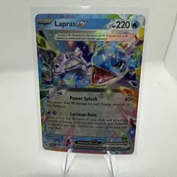 Pokemon TCG Lapras EX Double Rare Holo Stellar Crown 032/142 - Image 1