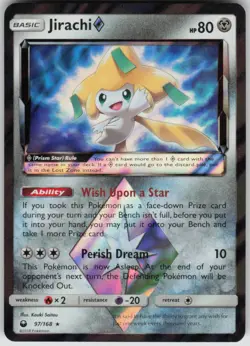Pokemon Jirachi Prism Star Prism Rare SM - Celestial Storm 97/168 NM - Image 1