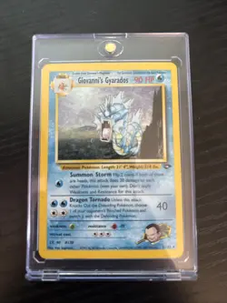 Pokemon TCG Giovanni's Gyarados Holo Swirl 5/132 Gym Challenge - Image 1
