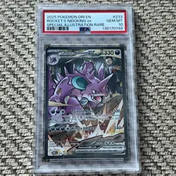 2025 Pokemon Team Rocket's Nidoking ex Special Illustration Rare 233/182 PSA 10 - Image 1