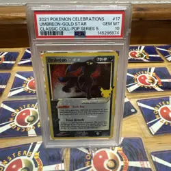 2021 POKEMON CELEBRATIONS CLASSIC COLLECTION #17 UMBREON-GOLD STAR PSA 10 - Image 1