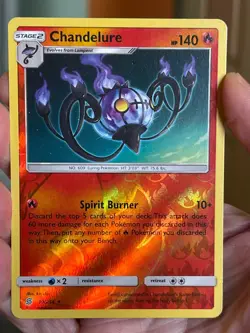 POKEMON CHANDELURE 30/236 RARE REVERSE HOLOFOIL UNIFIED MINDS LPCARD - Image 1