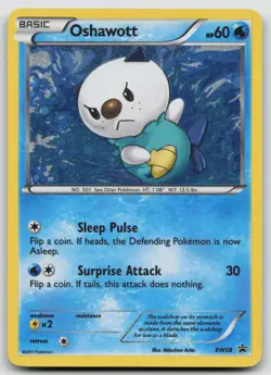 2011 Oshawott SWIRL Black Star Promo Pokemon TCG Black & White Holo Rare #BW08 - Image 1