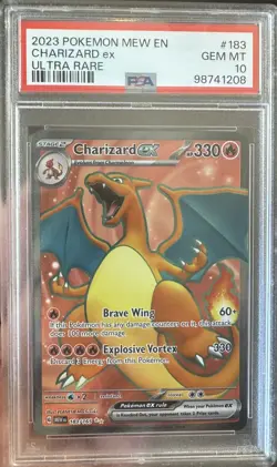 Pokemon 151 CHARIZARD EX 183/165 Ultra Rare Scarlet Violet PSA 10 - Image 1