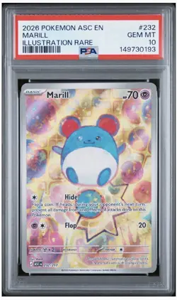 PSA 10 Marill 232/217 Illustration Rare IR 2026 English Pokemon Ascended Heroes - Image 1