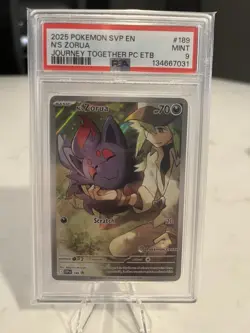 N's Zorua Journey Together Etb Pokemon Black Star Promo SVP189 PSA 9 - Image 1