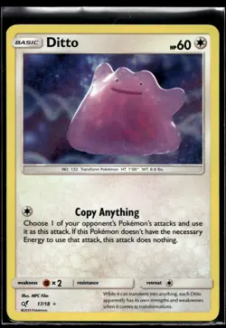 2019 Pokemon Detective Pikachu 17 Ditto Holo LP - Image 1
