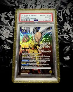 2025 UNION ARENA ENGLISH UE06BT/OPM ONE PUNCH MAN 3 STAR SIG #018 SAITAMA PSA 10 - Image 1