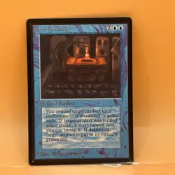MTG Steal Artifact Beta 1993 Black Border Vintage Magic The Gathering Card - Image 1