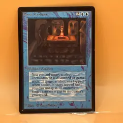 MTG Steal Artifact Beta 1993 Black Border Vintage Magic The Gathering Card - Image 2