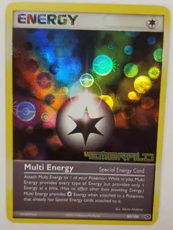 Pokemon Multi Energy 89/106 EX Emerald Reverse Holo Stamped 2005 Pokemon Card - Image 1