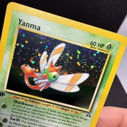 Yanma 1st Edition Holo Rare Neo Discovery Pokemon TCG Card 17/75 - Image 2