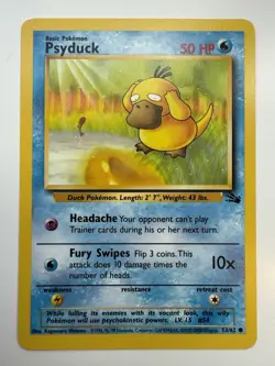 Psyduck 53/62 Non Holo Fossil - Pokemon Card Near Mint - Image 1