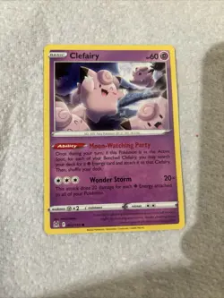 062/196 Clefairy : Common Card : Pokemon Trading Card Game : SWSH-11 Lost Origin - Image 1