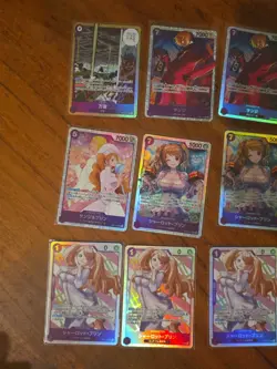 22x japanese one piece super rare PURPLE SR card lot assorted sets - Image 2