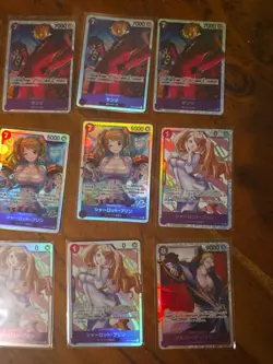 22x japanese one piece super rare PURPLE SR card lot assorted sets - Image 3