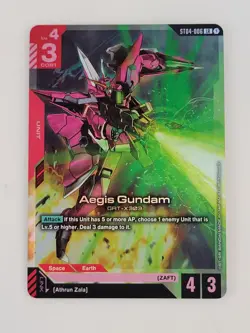 Gundam Card Game Aegis Gundam ST04-006 LR Legend Rare - Image 1