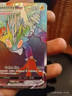 Pokemon TCG Toxtricity VMAX 196/192 Rebel Clash Rainbow Rare Card - Image 2