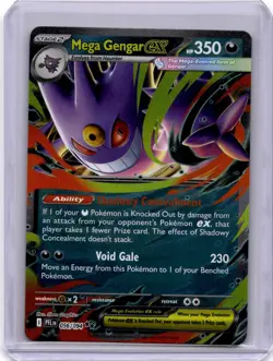 Mega Gengar ex 056/094 Double Rare Phantasmal Flames Pokemon Card PAL EN - Image 1