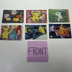 Pokemon Pocket Monsters Vending Prism Holo Foil Rare Card LOT Pikachu MEW Ash - Image 1